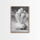 Explosion art, science art, moody art, dark romance painting, wabi sabi art, unique wall art, rustic decor, canvas print, above sofa art