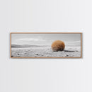 Tumbleweed, Desert Landscape, Southwest Wall Art, Minimalist Art, Extra Wide Art, Panoramic Art, Framed Canvas Print, Wabi Sabi Art