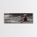 Windmill, Rustic Art, Southwest Wall Art, Farmhouse Art, Extra Wide Art, Wabi Sabi Art, Framed Canvas Print, Minimalist Art