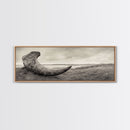 Driftwood Sculpture, Wabi Sabi Art, Canvas Print, Coastal Decor, Rustic Wall Art, Nature Photography, Extra Wide Art, Living Room Art