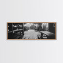 Old Wooden Dock, Moody Art, Canvas Print, Coastal Decor, Rustic Wall Art, Wabi Sabi Art, Extra Wide Art, Nautical Wall Art