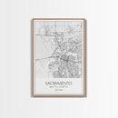Sacramento Street Map, California Map, City Map Art, Minimalist Art, Wall Art, Canvas Print, Girls Room Art, Gift For Women, Travel Décor