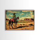 The Cowgirl | Wild West Pop Art | Framed Canvas Print Or Metal Print | Wood Framed Art | Western Decor, Wild West Art, Southwest Home Decor