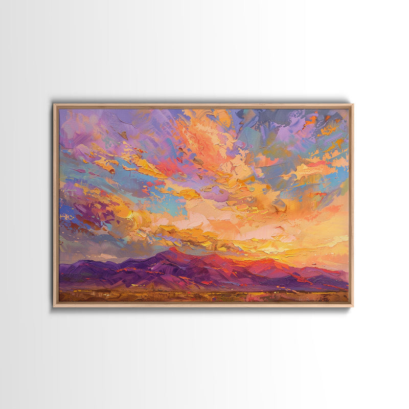 Arizona Desert Framed Art, Canvas Print, Canvas Art, Vintage Desert Decor, Pop Art, Mid Century Modern Style Home Decor, Wall Art