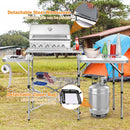 Foldable Outdoor BBQ Portable Grilling Table With Windscreen Bag by LJGDeals