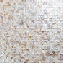 White Beige 12x12 Polished Square Shell Mother of Pearl Mosaic Tile (20 pack, 19.34 sq ft/case)