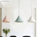 GobekUsa 10"/12.5" Diameter 1 Light Conical Hanging Lamp Nordic Stylish Black/Blue Metal Pendant Light over Table