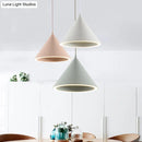 GobekUsa 10"/12.5" Diameter 1 Light Conical Hanging Lamp Nordic Stylish Black/Blue Metal Pendant Light over Table