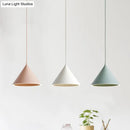 GobekUsa 10"/12.5" Diameter 1 Light Conical Hanging Lamp Nordic Stylish Black/Blue Metal Pendant Light over Table