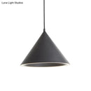 GobekUsa 10"/12.5" Diameter 1 Light Conical Hanging Lamp Nordic Stylish Black/Blue Metal Pendant Light over Table