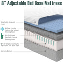3D Bed Mattress Gel Memory Foam Convoluted Foam for Adjustable Bed by DirectDeals
