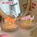 GobekUsa 10/20Pcs Tulip Night Light Battery Operated Tulip Flower Table Lamp DIY Simulation Tulip LED Nightlight Handmade Bedside Light