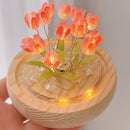 GobekUsa 10/20Pcs Tulip Night Light Battery Operated Tulip Flower Table Lamp DIY Simulation Tulip LED Nightlight Handmade Bedside Light