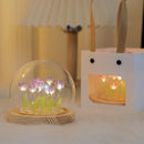 GobekUsa 10/20Pcs Tulip Night Light Battery Operated Tulip Flower Table Lamp DIY Simulation Tulip LED Nightlight Handmade Bedside Light
