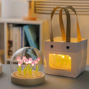 GobekUsa 10/20Pcs Tulip Night Light Battery Operated Tulip Flower Table Lamp DIY Simulation Tulip LED Nightlight Handmade Bedside Light