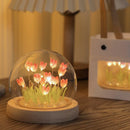 GobekUsa 10/20Pcs Tulip Night Light Battery Operated Tulip Flower Table Lamp DIY Simulation Tulip LED Nightlight Handmade Bedside Light