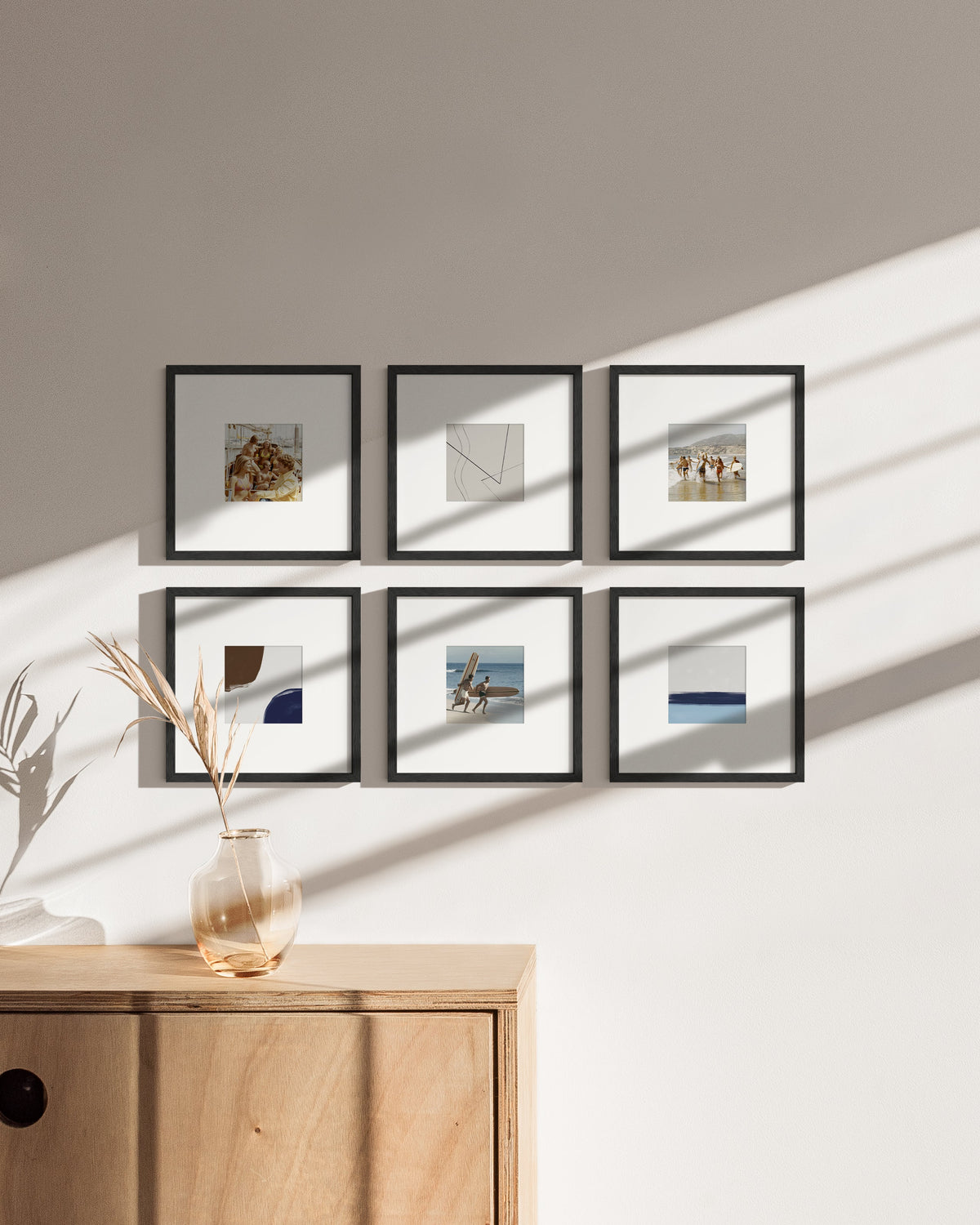 Square Black Set of 6, photo 2 of 5