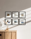 Square Black Set of 6