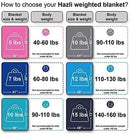 10 Lbs 48'' x 72'' Weighted Blanket for Kids with Removable Cover by Hazli Collection