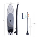10' Inflatable Blow Up SUP Paddle Board W/ Carrying Bag & Pump (SAK43678)