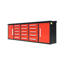 10ft Workbench Storage Cabinet with 15 Drawers & 2 Cabinets