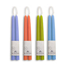Summer Beeswax Taper Candles - Apricot, Pistachio, Lilac & Sky Blue