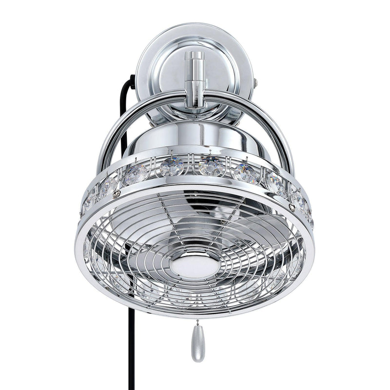 10" Modern Black Small Ceiling Fan with Pull Chain