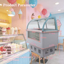 10-Pan 220V Commercial Gelato Display Freezer With LED Lighting (SAK59302) by SAKSBY WHOLESALE