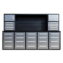 10ft Workbench Cabinet(30 Drawers, 2 Cabinets & 1 Pegboard)