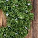 100 C6 Warm White LED Christmas Lights, 4" Spacing