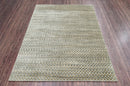 5x7 Gray LoomBloom Hand Knotted Modern & Contemporary Textured Tibetan 100% Wool Oriental Area Rug