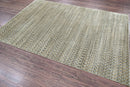 5x7 Gray LoomBloom Hand Knotted Modern & Contemporary Textured Tibetan 100% Wool Oriental Area Rug