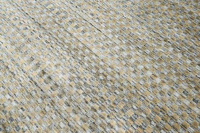 5x7 Gray LoomBloom Hand Knotted Modern & Contemporary Textured Tibetan 100% Wool Oriental Area Rug