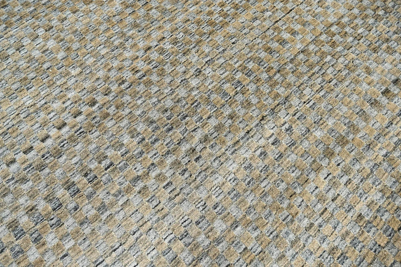 5x7 Gray LoomBloom Hand Knotted Modern & Contemporary Textured Tibetan 100% Wool Oriental Area Rug