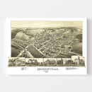 Vintage Map of Minersville, Pennsylvania 1889