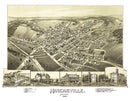 Vintage Map of Minersville, Pennsylvania 1889