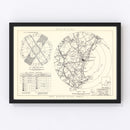Vintage Map of the Portsmouth Municipal Airport Vicinity, 1951