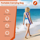 6.5 Feet Beach Umbrella with UPF50+ Sun Protection and Push Button Tilt-Colorful by LJGDeals