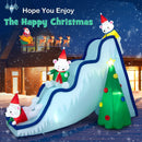 9 Feet Inflatable Polar Bear Slide Scene Decoration with LED Lights by LJGDeals