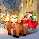 7.2 Feet Long Christmas Inflatable Santa Rides Sled with LED Lights by LJGDeals