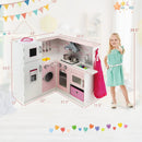 Corner Play Kitchen Wooden Toy Set with Sound and Light by LJGDeals