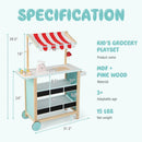 Kids Wooden Ice Cream Cart with Chalkboard and Storage by LJGDeals