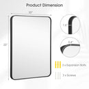 Metal Framed Bathroom Mirror with Rounded Corners by LJGDeals