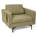 Modern Accent Armchair with Side Storage Pocket by LJGDeals