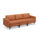 3-Seat Sectional Sofa Couch with Armrest Magazine Pocket and Metal Leg by LJGDeals