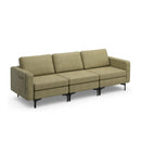 3-Seat Sectional Sofa Couch with Armrest Magazine Pocket and Metal Leg by LJGDeals