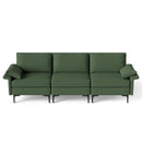 Large 3-Seat Sofa Sectional with Metal Legs for 3-4 people by LJGDeals