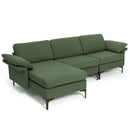 Extra Large Modular L-shaped Sectional Sofa with Reversible Chaise for 4-5 People by LJGDeals