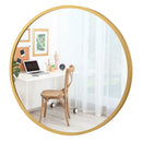 16-inch Round Wall Mirror with Aluminum Alloy Frame by LJGDeals