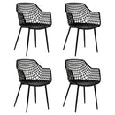 Set of 4 Heavy Duty Modern Dining Chair with Airy Hollow Backrest by LJGDeals